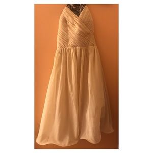 Beaded champagne colored dress